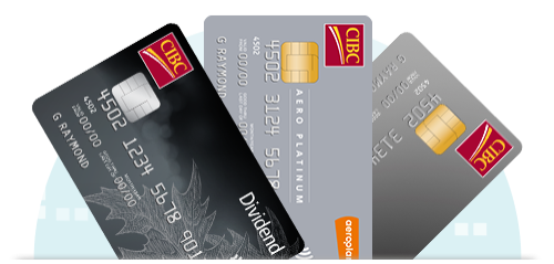Three CIBC credit cards